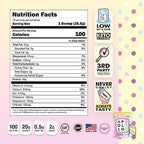 Unico Apollo Birthday Cake Batter Protein Powder w/Rainbow Sprinkles | Smooth Texture & Non-Chalky | Made w/ 100% Grass-Fed Whey Plus Casein and Egg White | Low Carb, Low Sugar, Low Calorie