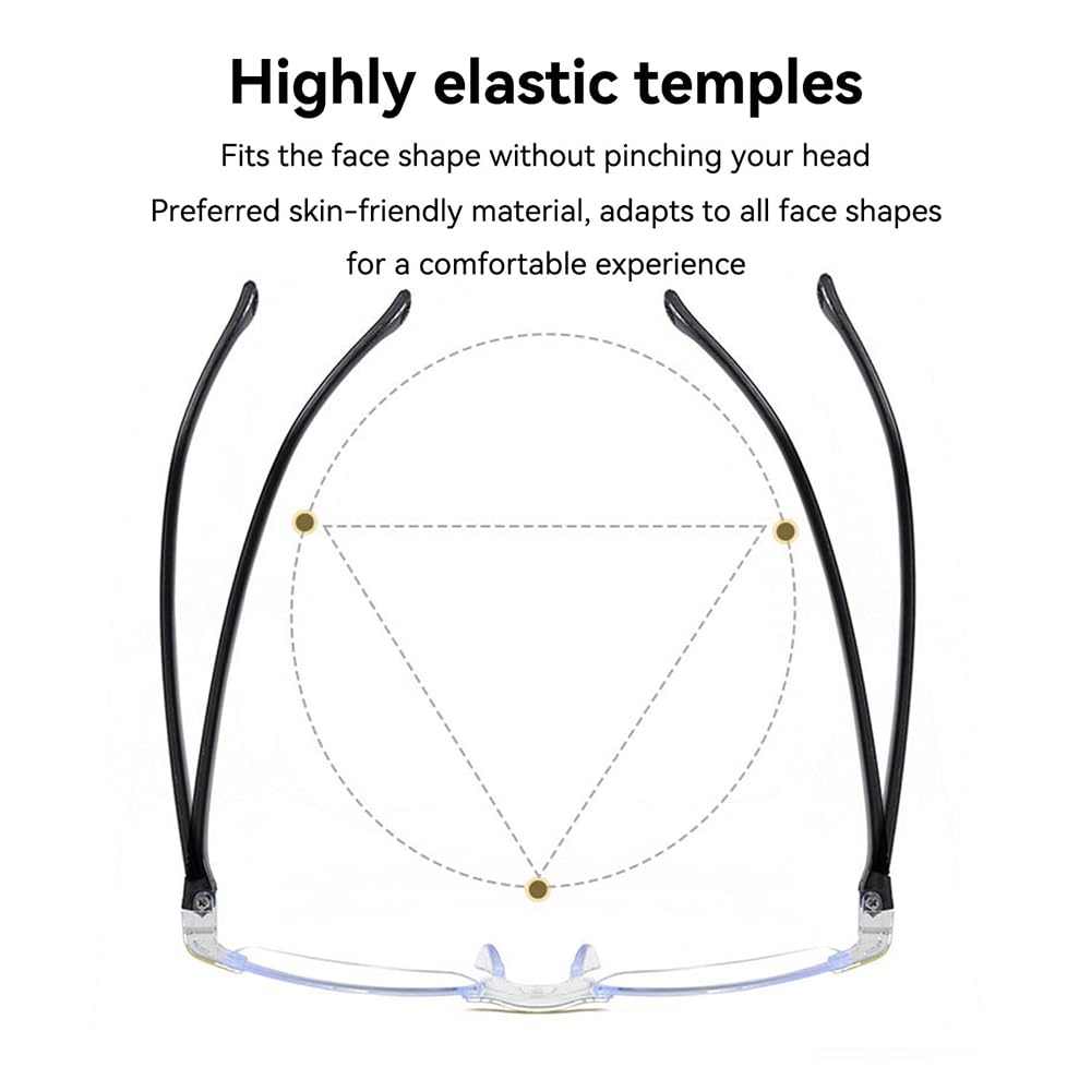 ONWSS Auto Focus Glasses Self Adjusting,Intelligent Auto Focus Glasses,Self Adjusting Eyeglasses For Women Men (2PCS)