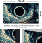 MTG Playmat Magic Card Playmat Game Mat,TCG & CCG Card Games Mat with Free Storage Bags Size 24 x 14 Inches (No with Zones,Eye)