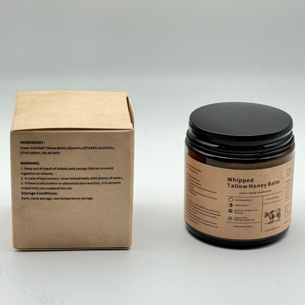 GAHQB Whipped Beef Tallow Balm for Skin : Grass-Fed Beef Tallow Moisturizer For Face and Body, Tallow Cream 4 oz