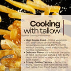 Beef Tallow for Cooking 7 LB, 3X Rendered from Suet Amercian Cattle - No Additives For Skincare or Cosmetics Lotions, Skin, Balms, Soap, Face, Creams,Moisturizer) Keto, Carnivore, Paleo Friendly