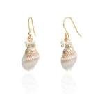 Boho Beach Jewelry Ocean Seashell Conch Dangling Earrings for Women