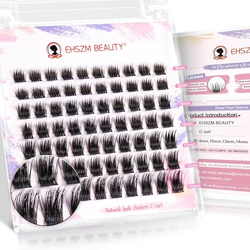 Upgraded,Natural Eyelash Clusters C Curl 8-14mm, Cluster Eyelash extensions Wispy with No Plastic Feel,Ultra-Soft Individual Lashes with Thin Band, long-lasting and New Comfort - Classic Style