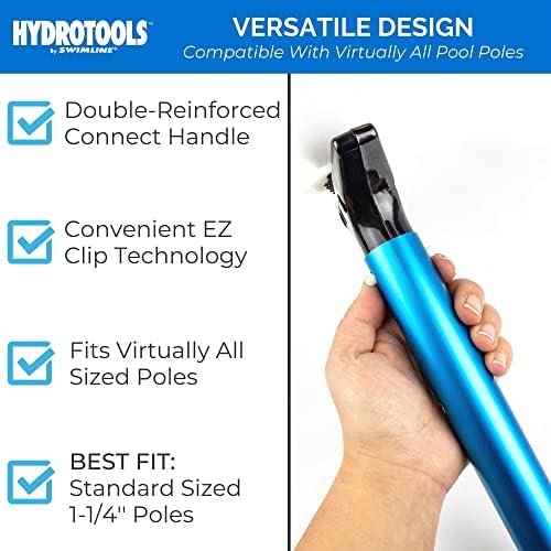 HYDROTOOLS By SWIMLINE 80900 Professional Series Service-Grade Leaf Skimmer Head With Extra Large Scoop Edge For Swimming Pool Spa Pond Hot Tub Leaves Bugs Debris Cleaning Heavy Duty Extra Large