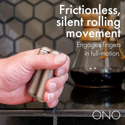 ONO Roller - Handheld Fidget Toy for Adults | Help Relieve Stress, Anxiety, Tension | Promotes Focus, Clarity | Compact, Portable Design | Titanium Junior