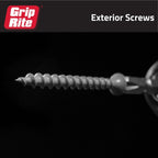 Grip-Rite Exterior Screws - Safe for Use in Treated Lumber - #2 Phillips Bugle Head - Coarse Thread Deck Screws - PrimeGuard Coating - 1lb Box - #9 x 3 - Gray - PTN3S1