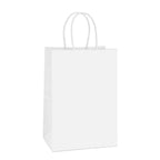 BagDream Gift Bags with Handles 5.25x3x8 Inch Small White 100 Pack Bulk