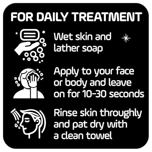 Asepxia Activated Charcoal Cleansing Bar for Enhanced Acne Control & Skin Purification with 2% Salicylic Acid, Ideal for Oily Skin and Reducing Blackheads - 4 Oz, 5-Pack