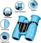 Binoculars for Kids 8x21, Gift for 3-12 Years Boys & Girls, Compact Kids Binoculars High-Resolution Shockproof Mini Binoculars for Bird Watching, Hiking, Camping, Travel Blue 302