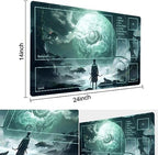MTG Playmat Size 24x14in Free Storage Bags Non-Slip Backing Printing, Ideal for Card Game Enthusiasts TCG Playmat (with Zone,A Journey into)