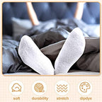 Tarpop 3 Pairs Aloe Socks Women Moisturizing Spa Socks for Dry Cracked Heel Feet Infused Gel Sleeping Fuzzy Lotion Valentines Day Gift for Women Men Softening Dry Feet(Pink)