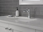 Delta Arvo Chrome Bathroom Faucet 1 Hole, Single Hole Bathroom Sink Faucet for Vanity, Push-Pop Drain Assembly, Chrome 15840LF