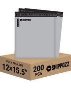 Shippozz 12x15.5 Poly Mailers 200 Pack, Durable Waterproof Polymailers for Shipping Clothes, Self Seal Mailing Bags for Small Business Packaging Supplies, Mailing Envelopes for Books, and Accessories