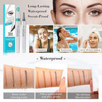 Eyebrow Pencil Eyebrow Microblading Pen - Liquid Eyebrow Pen Micro 4 Point Brow Pen Lift & Brow Pencil Snatch, Eye Makeup Long-Lasting Waterproof Natural Eyebrow Hair 2 PCS (Light Brown)
