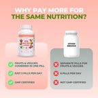 Vital Super Fruits & Veggies - Daily Superfood Capsules for Adults - Fruit and Veggies Supplement to Boost Immunity & Energy - 2-in-1 Formula for Overall Wellness - Fruit and Vegetable Capsules
