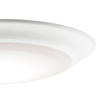 Kichler Gen 1 LED Downlight in White, 7.5” Ceiling Lights Flush Mount, Wet Rated Interior Dimmable Light for Living Room, Dining Room, Kitchen, Bathroom and Bedroom, 4000K, (7.5” x 1.5”), 43846WHLED40