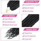 9 Pack Passion Twist Crochet Hair 10 Inch Pre-twisted Passion Twist Hair Pre Looped Boho Crochet Braids Hair for Women Girls and Kids (10Inch,1B)