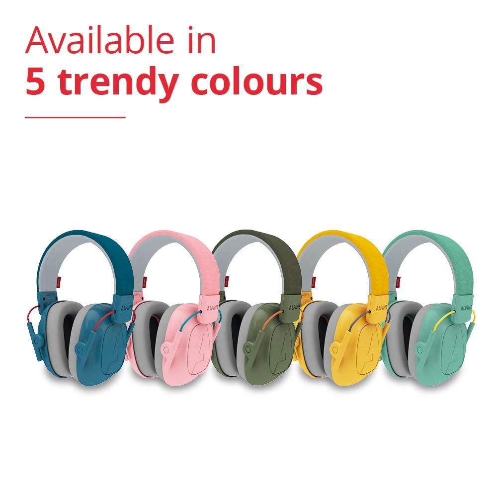 Alpine Muffy Kids - Hearing Protection - CE & ANSI Certified - Adjustable for Ages 3-16 years - Noise Cancelling Headphones - 22dB Sound Reduction Ideal for Protection and Concentration Aid - Blue