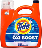 Tide Ultra Oxi Boost Liquid Laundry Detergent, 92 fl oz, 65 Loads, Advanced Stain Remover, Laundry Detergent Liquid with Extra Oxi Power