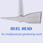LUBAN Stainless Steel Garden Hoe Pick 15-inch Length Lightweight Weather Resistant Metal Multipurpose Hand Tool for Gardening Cultivator Weeding Seeding Turning Soil