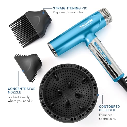 BaBylissPRO® Nano Titanium™ Professional Nano Light Ionic Dual-Voltage Lightweight Hair Dryer for All Hair Types