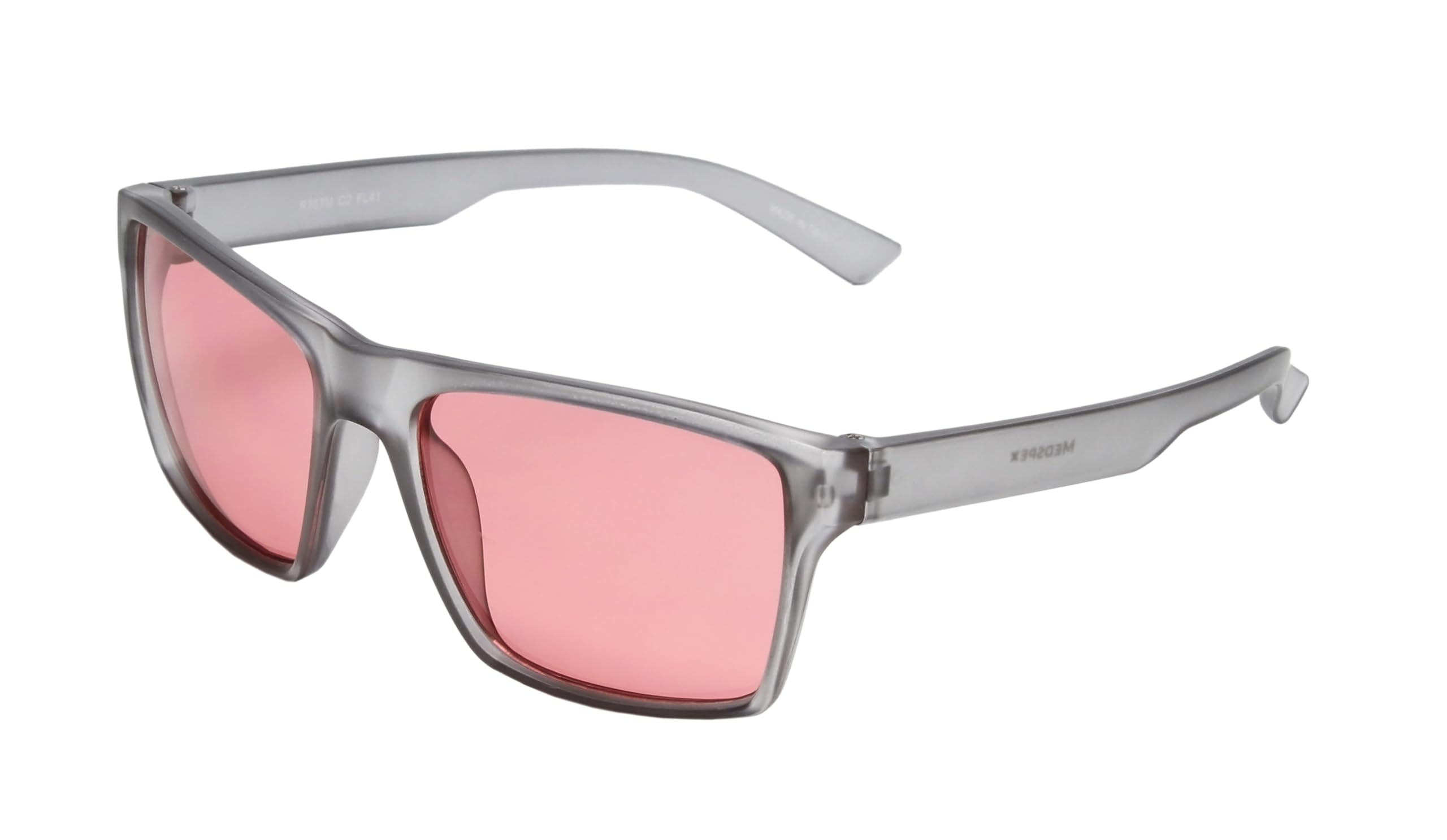 Medspex R787M FL-41 Tinted Glasses Crystal Black Grey Migraine FL41 Fluorescent Light Sensitivity Indoor Photophobia Reader