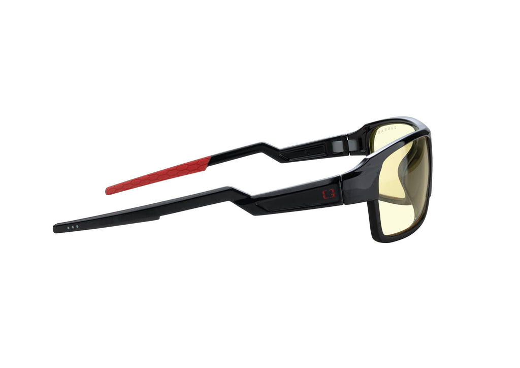 GUNNAR - Gaming Glasses - Blocks 65% Blue Light - Lightning Bolt, Onyx, Amber Tint