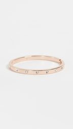 kate spade new york Set In Stone Stone Hinged Clear/Rose Gold Bangle Bracelet