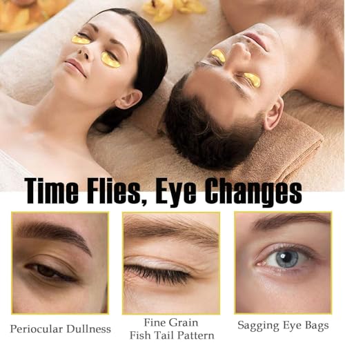 Eakroo 30 Pairs Lip Mask & Under Eye Mask, Crystal Collagen Eye Patches for Puffy Eyes, Effectively Nourishes the Lip & Eye Skin, Reducing Fine Lines & Dark Circle, Make Skin Smooth and Firm (Set A)