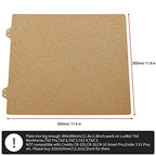 FYSETC 3D Printing Platform 300x300 Build Plate - Double Sided Textured PEI Spring Steel Sheet: Powder Coated Flexiable Texture Build Surface with Magentic Sticker Comaptible with 3D Printer TAZ 6