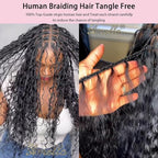 Amella Bulk Human Hair For Braiding 22Inch Deep Wave Human Braiding Hair (1pack-2bundles) Human Hair Braiding Hair 100%Unprocessed Brazilian Virgin Human Hair human braiding hair for boho braids 100g