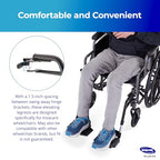 Invacare T93HCP Wheelchair Hemi Footrest with Composite Footplate and Heel Loop for Wheelchair, Pair