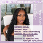 Human Braiding Hair Mix Synthetic Boho, 16 Inch Deep Wave Bulk for Boho Braids 2 Pcs Curly Bohemian Wet and Wavy Braiding Hair (P4/30#, 16 Inch)