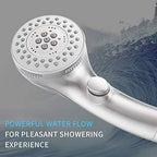 Shower Head, High Pressure 6 Setting Shower Head Hand-Held with ON/OFF Switch and Spa Spray Mode - Shower Heads with Handheld Spray High Pressure - Brushed Nickel