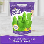 Kinetic Sand, 2.5lbs Green Play Sand, Moldable Sensory Toys for Kids, Resealable Bag (Packaging May Vary), for Ages 3 and up
