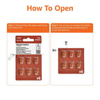 Amazon Basics 60-Pack Hearing Aid Size 312 Zinc-Air Batteries, 1.45 Volt, Brown Tab, 4-Year Shelf Life, Child-Safe Package (Use Scissors to Open)