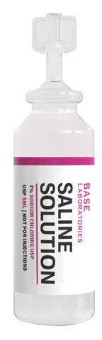 BASE LABORATORIES 7% Saline Solution for Nebulizer Machine | Saline Solution for Inhalation & Nasal Irrigation | High 7% Concentration l (25 x 2) 50 Vials 5ml Unit Dose