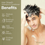 Carbonic Acid Shampoo and Conditioner for Men and Women, Deep Moisturizing Conditioner, Thickens, Softens, & Smooths Set for Hair Growth and Repair, Made in USA - 16 Fl Oz Each