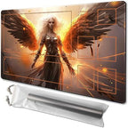 MTG Playmat Size 24x14in Free Storage Bags Non-Slip Backing, Ideal for Card Game Enthusiasts TCG Playmat (Blaze Angel-Deck)