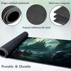 for MTG Game Playmat, for Magic TCG Rubber Play mat,Tabletop Card Playmats with Smooth Surface,Trading Card Inked Game Mat,Battle Game,Skull Castle