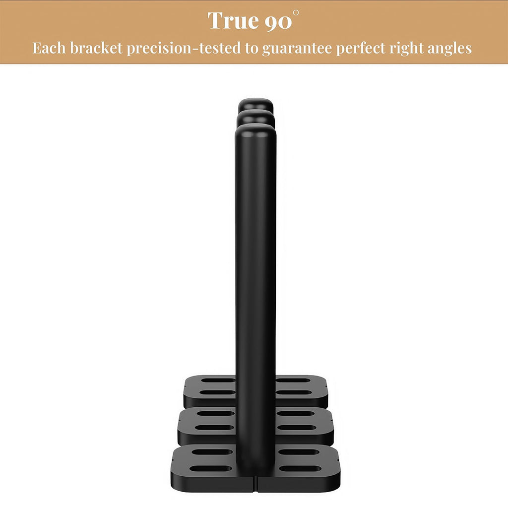 6pcs Wall Shelf Brackets Heavy Duty Floating Shelf Bracket Hidden,Invisible Black Shelving Brackets Decorative Floating Shelf Hardware Heavy Duty,Metal Shelf Support Bracket(10"-6pcs)