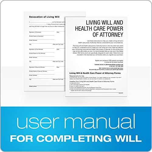 Adams Living Will and Power of Attorney for Healthcare Kit with manual and planning guide, White