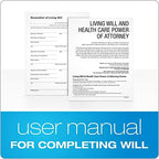 Adams Living Will and Power of Attorney for Healthcare Kit with manual and planning guide, White