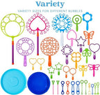 JOYIN Big Bubble Wands Set, Giant Bubble Wand Toys with Tray Bulk for Kids Adults, Summer Toys, Birthday Party Favors, Outdoor Activities, Easter Basket Stuffers