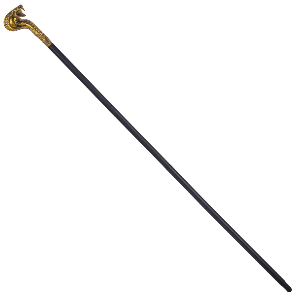 Spooktacular Creations Halloween Walking Cane, Egyptian Snake Staff Walking Stick for Halloween Mystical Pharaoh Ancient Themed Dress Up Party, Pimp Cane Prop for Party Costume