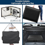 Brelley Massage Table Portable, 2-Fold Lash Bed with Side Pocket, Adjustable Height, Sturdy Aluminum Frame, Esthetician Spa Facial Bed, Tattoo Bed with Face Cradle & Carrying Bag, Black