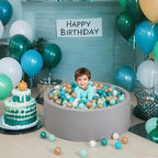 GOGOSO Ball Pit Balls for Toddler, Baby Plastic Playballs Kids Soft Pastel Pelotas Non-Toxic BPA-Free 2green+White+Gold,100 Balls