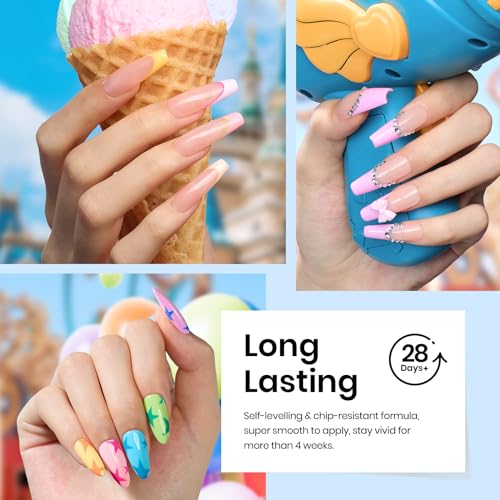 Beetles 23Pcs Gel Nail Polish Set with Base Gel Top Coat Spring Bright Colors, 2025 Valentine Gel Polish Kit Blue Pink Purple Orange Green Glitter Soak Off Uv Led Nail Gel Trendy Rainbow Nail Art