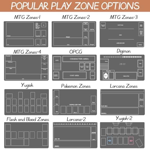 Custom Playmat for TCG Card Playing Game with Mat Bag Personalize Your Gaming Experience Different Playzones Design Options Non-Slip Surface for Pokemon MTG Yu-Gi-Oh Lorcana Card Game