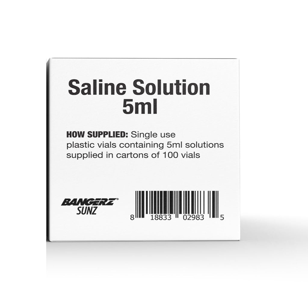 Bangerz Sunz Saline Solution 5ml Unit, 100 per Box